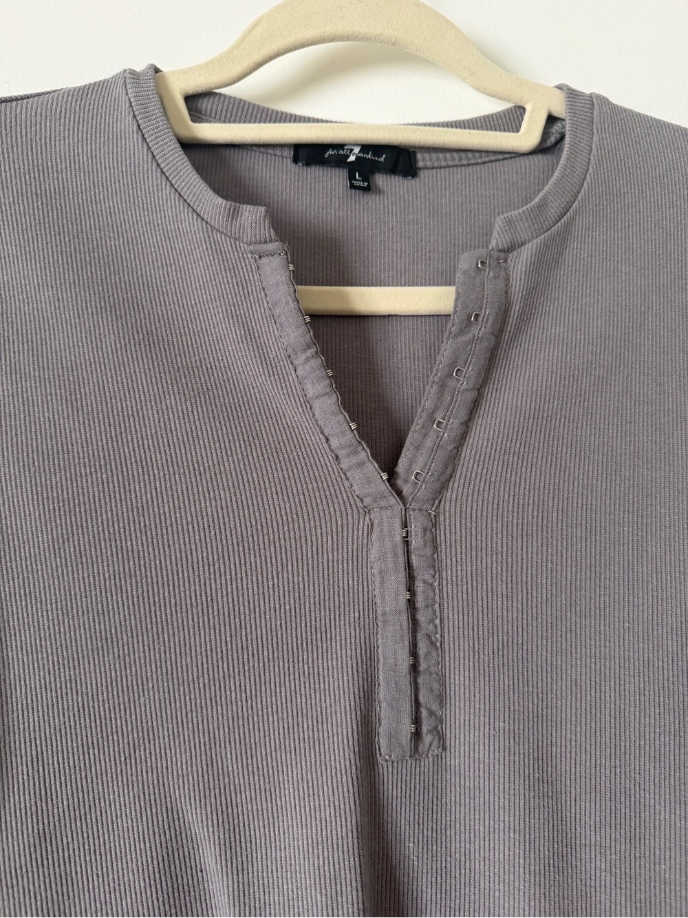 7 For All Mankind Ribbed Henley - Picture 3 of 4